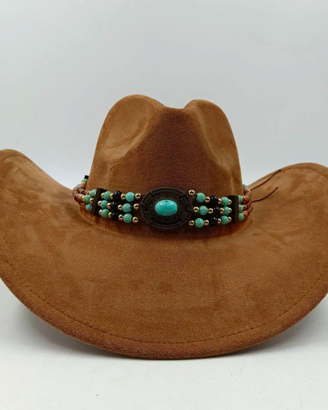 Suede Western Cowboy Hat Men and Women Retro Gentleman Cowboy Hat New Accessories Straw Hat Hombre Suede Big Brim Hat