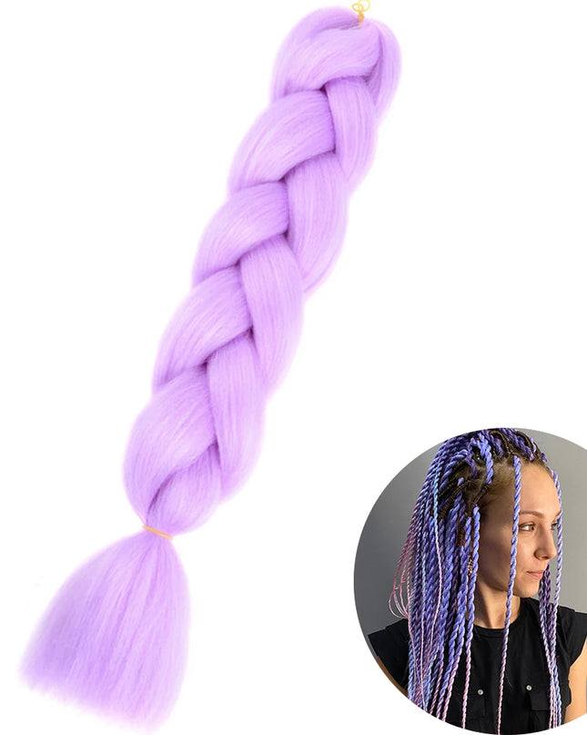 24" Synthetic Yaki Braids Hair kanekalon Ombre Braiding Hair Jumbo Braid Hair Extension For Women Hundreds of colors DIY Hair