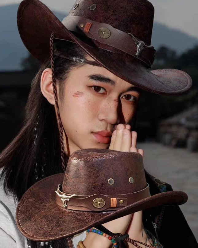 Cowboy for Women and Men Western Suede Hat Panama Cowboy & CowgirlFelt Wide Brim Women Men Fedora