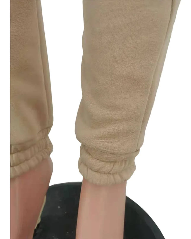 3pcs Women's Clothing Set Fleece-lined Hooded Sweater &Sleeveless Tank Top & Sports Sweatpants Pants