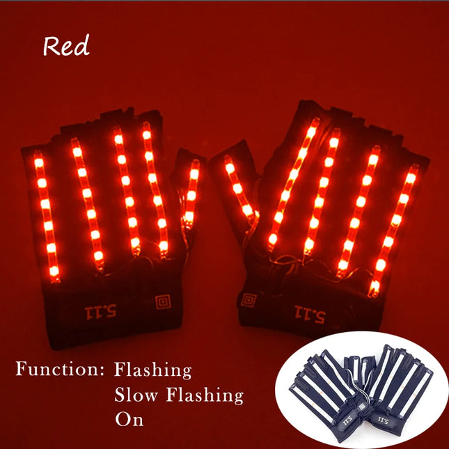 1Set Luminous Glasses Remote Control LED Glasses With Gloves Men Women Party Performence Props Glowing Glasses Festival Supplies