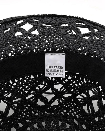 New Western Cowboy Hats for Women Men Classic Vintage Hollow Out Unisex Curled Wide Brim Sun Hat Fishing Hat Climbing Straw Cap