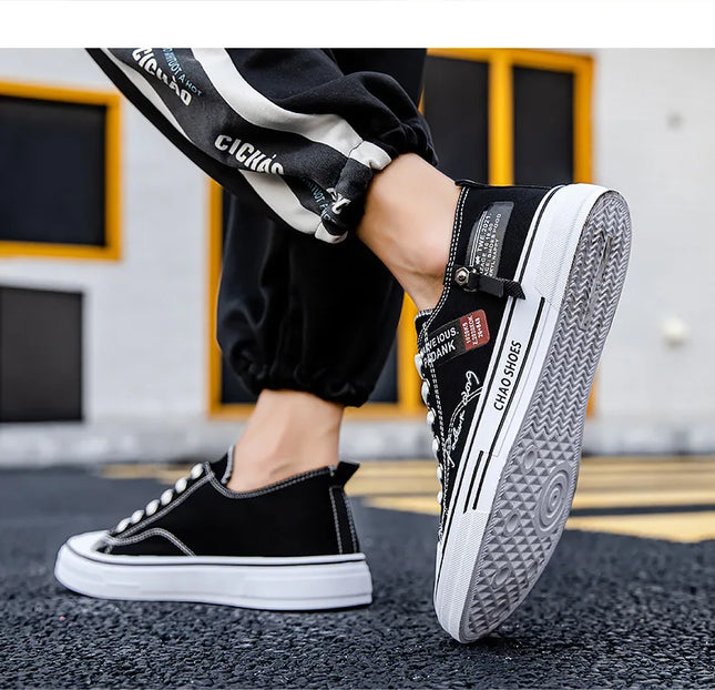 2025 Spring Canvas Shoes for Men shoe Fashion Platform Sneakers Summer Male Casual Vulcanized shoes man Student Tenis Masculino