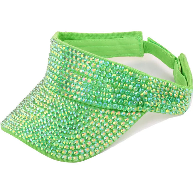Women Rhinestone Hollow Top Hat Casual Sun Visor Summer Spring Fashion Versatile Diamond-embedded Personalized Baseball Cap