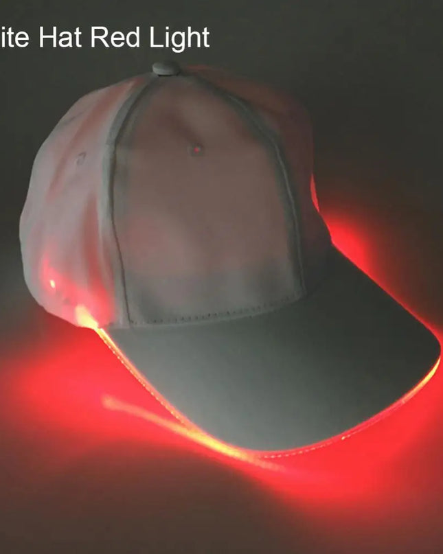 Peaked Cap Cap Fashion Hat Unisex Solid Color LED Luminous Baseball Christmas Party Peaked Cap
