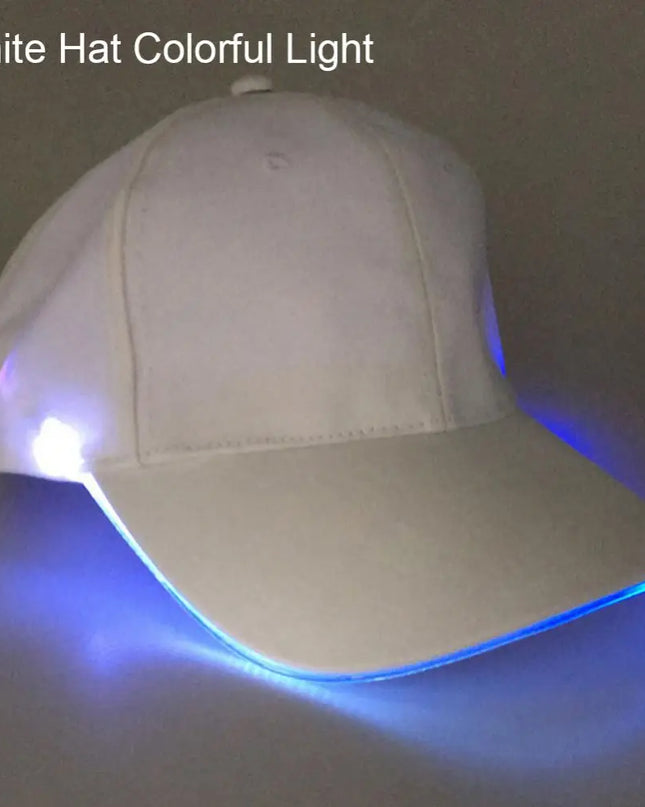 Peaked Cap Cap Fashion Hat Unisex Solid Color LED Luminous Baseball Christmas Party Peaked Cap