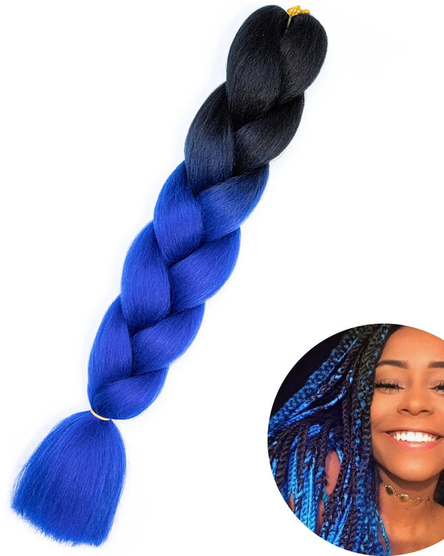 24" Synthetic Yaki Braids Hair kanekalon Ombre Braiding Hair Jumbo Braid Hair Extension For Women Hundreds of colors DIY Hair