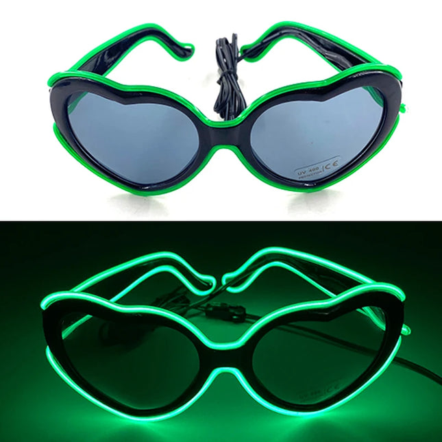 1PC Light Up LED Glasses Glow Sunglasses EL Wire Neon Glasses Glow in The Dark Party Supplies Neon Party Favors for Kids Adults