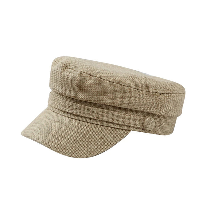 Fashion Women Men Military Hat Spring Autumn Sailor Hats Black Ladies Beret Caps Flat Top Captain Cap Travel Cadet Octagonal Hat