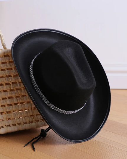 Latest Women's Black White Cowboy Hats Wide Brim Rhinestone Cowgirl Hats Women's Girls Cowboy Hats Theme Party