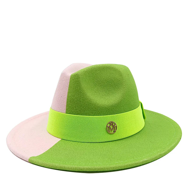 bulk price fedora hat for women Tie dyed hat   3d painted felt hat party hat model photo wide brim panama cap unisex cap