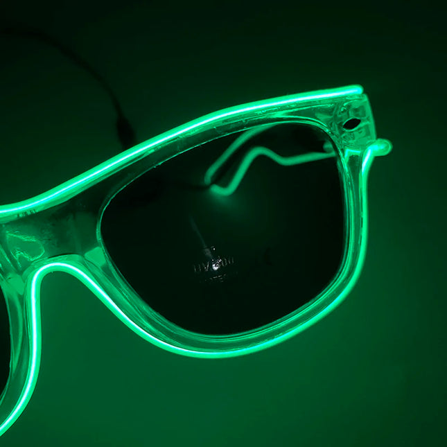 1PC Light Up LED Glasses Glow Sunglasses EL Wire Neon Glasses Glow in The Dark Party Supplies Neon Party Favors for Kids Adults