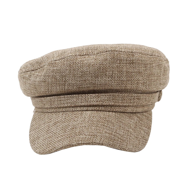 Fashion Women Men Military Hat Spring Autumn Sailor Hats Black Ladies Beret Caps Flat Top Captain Cap Travel Cadet Octagonal Hat