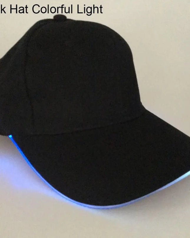 Peaked Cap Cap Fashion Hat Unisex Solid Color LED Luminous Baseball Christmas Party Peaked Cap
