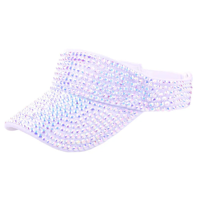 Women Rhinestone Hollow Top Hat Casual Sun Visor Summer Spring Fashion Versatile Diamond-embedded Personalized Baseball Cap