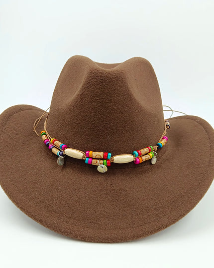 2021 cowboy hat jazz cow pattern curved edge monochrome knight felt hat for men and women with big eaves шапка мужская