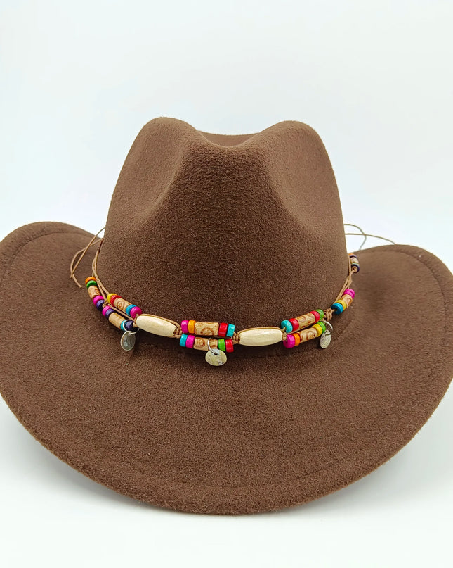2021 cowboy hat jazz cow pattern curved edge monochrome knight felt hat for men and women with big eaves шапка мужская