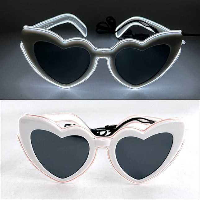 1PC Light Up LED Glasses Glow Sunglasses EL Wire Neon Glasses Glow in The Dark Party Supplies Neon Party Favors for Kids Adults