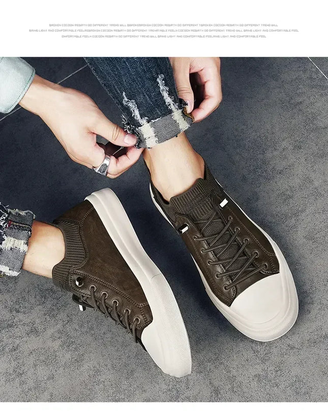 2024 New Sports Shoes Men's Designer Original Casual Platform Vulcanized Shoes Comfortable Men's Soft Soled Shoes