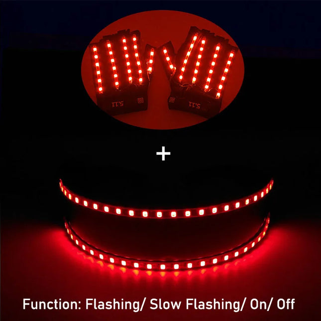 1Set Luminous Glasses Remote Control LED Glasses With Gloves Men Women Party Performence Props Glowing Glasses Festival Supplies