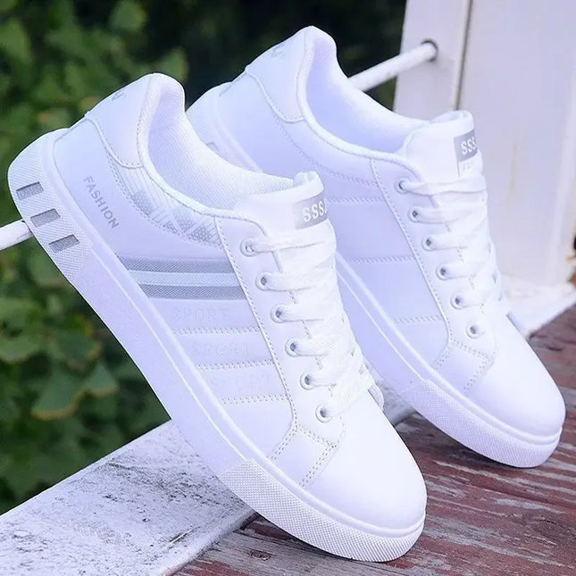 2025 Shoes for men Korean style trendy men's shoes white versatile sports men's casual trendy shoes, flat bottomed board shoes
