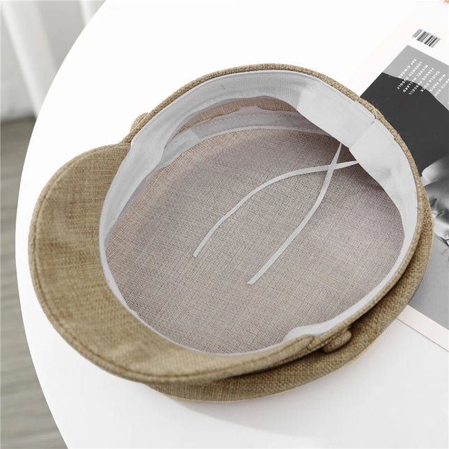 Fashion Women Men Military Hat Spring Autumn Sailor Hats Black Ladies Beret Caps Flat Top Captain Cap Travel Cadet Octagonal Hat