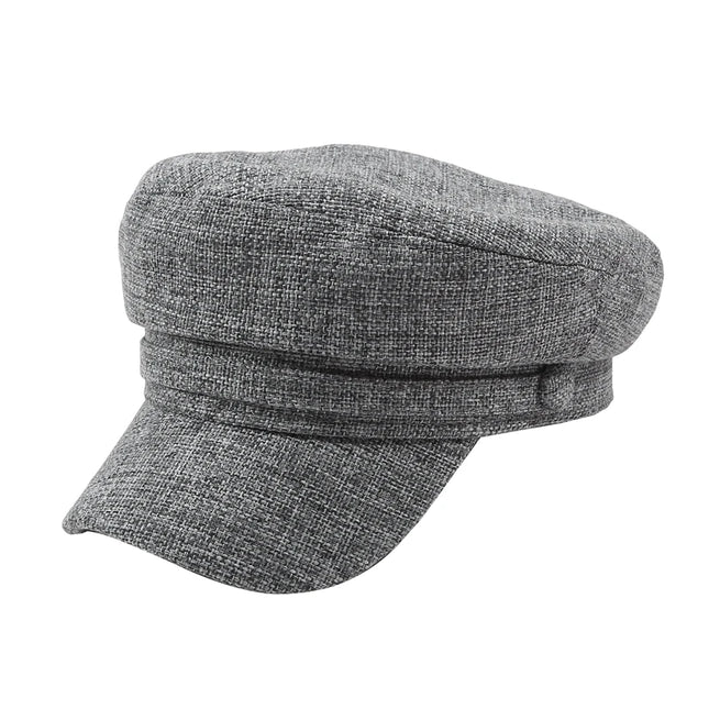 Fashion Women Men Military Hat Spring Autumn Sailor Hats Black Ladies Beret Caps Flat Top Captain Cap Travel Cadet Octagonal Hat