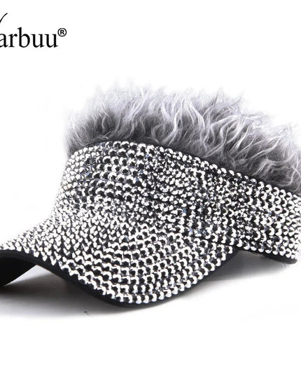 [YARBUU] New Fashion Four Seasons Baseball Cap For Men Wig Hat Rhinestone Gorras Hombre Sun Protection Casquette Hats Adjustable