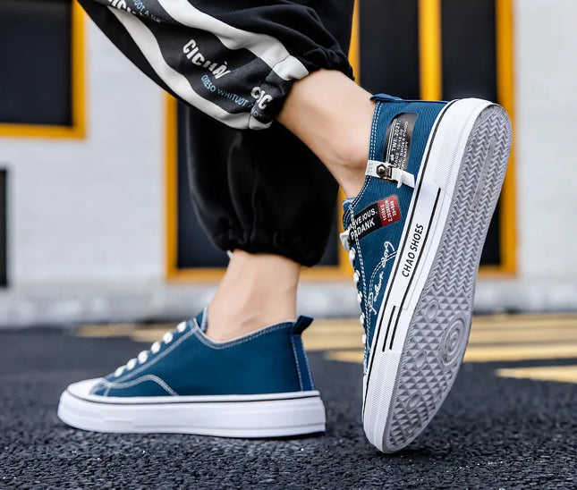 2025 Spring Canvas Shoes for Men shoe Fashion Platform Sneakers Summer Male Casual Vulcanized shoes man Student Tenis Masculino