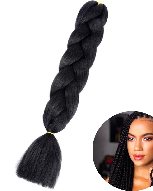 24" Synthetic Yaki Braids Hair kanekalon Ombre Braiding Hair Jumbo Braid Hair Extension For Women Hundreds of colors DIY Hair