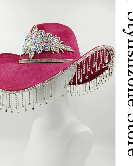 Suede Western Cowboy Hat Men and Women Retro Gentleman Cowboy Hat New Accessories Straw Hat Hombre Suede Big Brim Hat