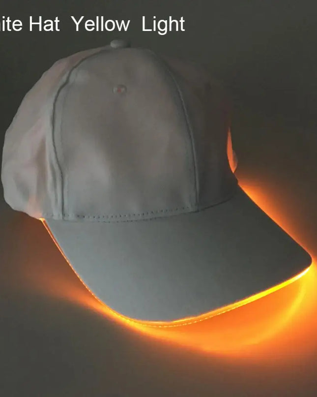 Peaked Cap Cap Fashion Hat Unisex Solid Color LED Luminous Baseball Christmas Party Peaked Cap