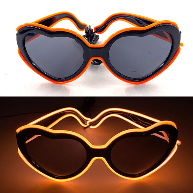 1PC Light Up LED Glasses Glow Sunglasses EL Wire Neon Glasses Glow in The Dark Party Supplies Neon Party Favors for Kids Adults
