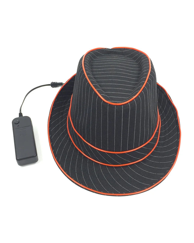 LED Western Cowboy Hat Cowgirl Hat Retro EL Wire Light Brim Jazz Top Hat Bride Cowboy Hat Cosplay Cowboy Costume For Women Men