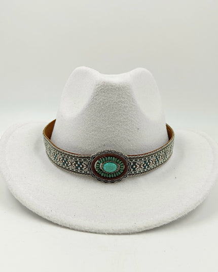 2021 cowboy hat jazz cow pattern curved edge monochrome knight felt hat for men and women with big eaves шапка мужская