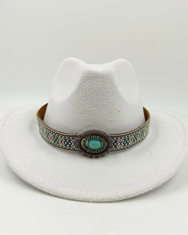 2021 cowboy hat jazz cow pattern curved edge monochrome knight felt hat for men and women with big eaves шапка мужская