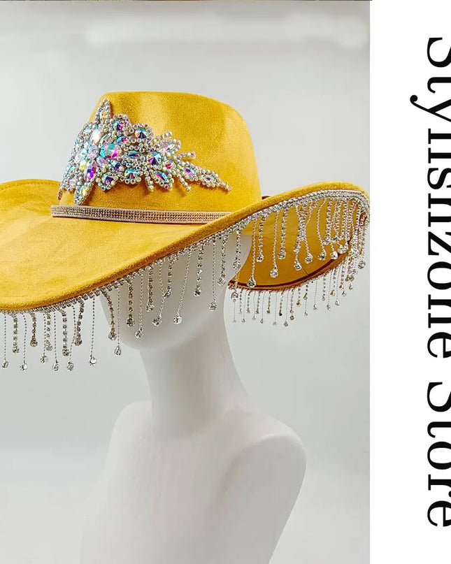 Suede Western Cowboy Hat Men and Women Retro Gentleman Cowboy Hat New Accessories Straw Hat Hombre Suede Big Brim Hat