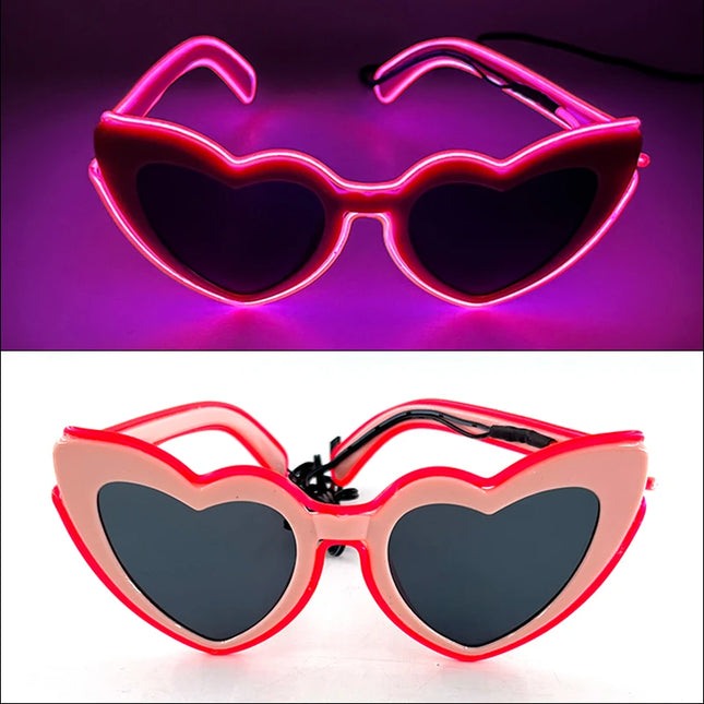 1PC Light Up LED Glasses Glow Sunglasses EL Wire Neon Glasses Glow in The Dark Party Supplies Neon Party Favors for Kids Adults
