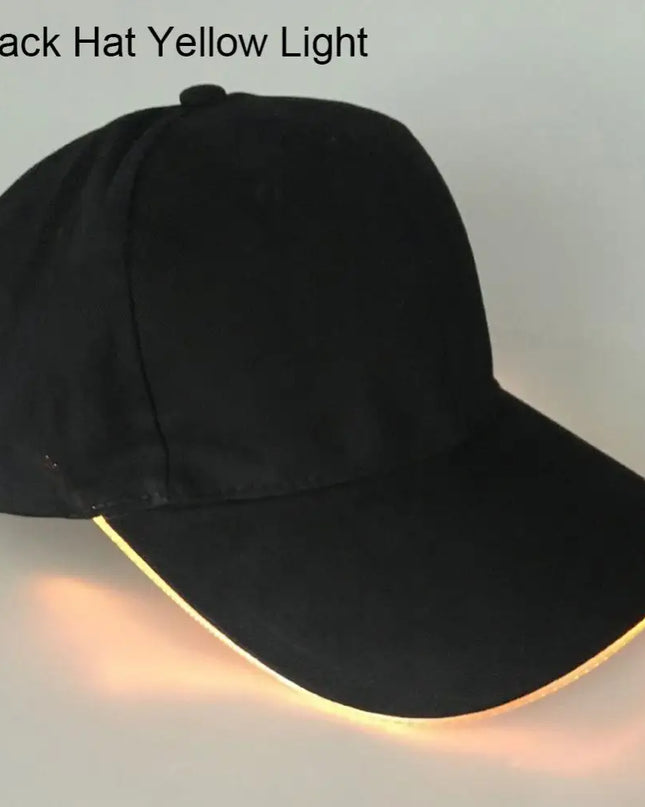 Peaked Cap Cap Fashion Hat Unisex Solid Color LED Luminous Baseball Christmas Party Peaked Cap