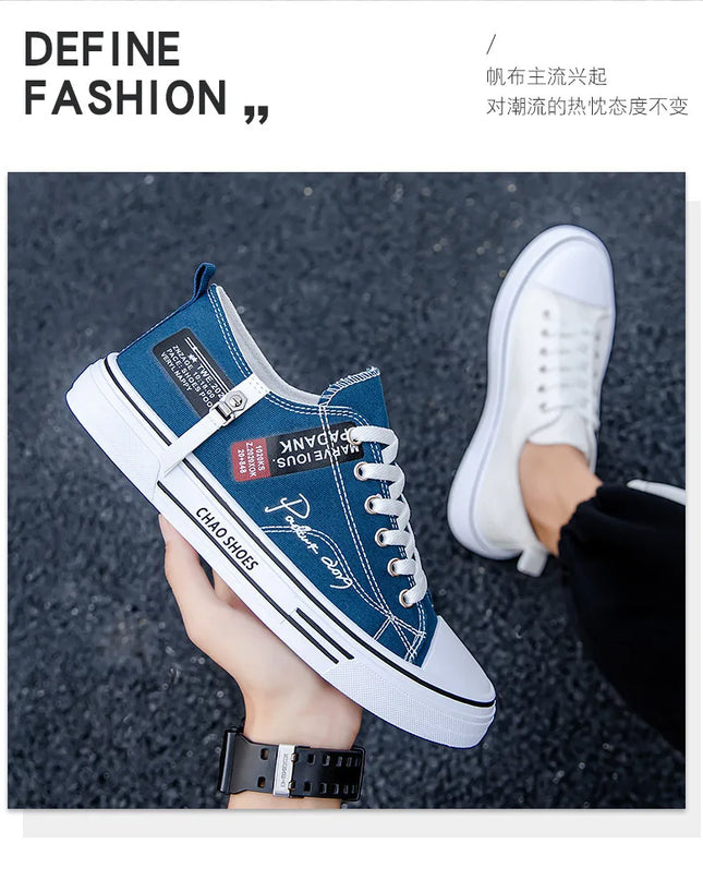 2025 Spring Canvas Shoes for Men shoe Fashion Platform Sneakers Summer Male Casual Vulcanized shoes man Student Tenis Masculino
