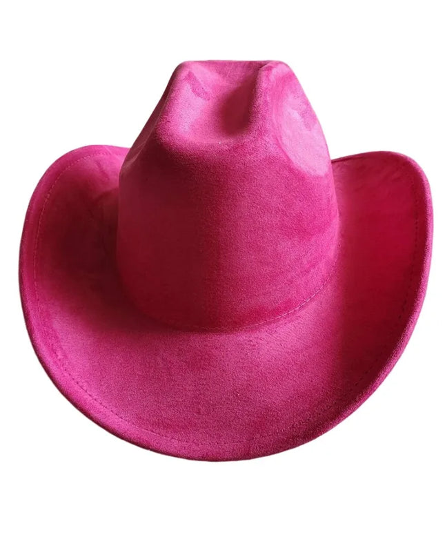 Classic Suede Leather 7.5CM Western Cowboy Women's Fedora Hat Men's Church Jazz Hat Fashion Travel Party Hat Denim Hat 2024