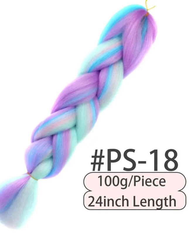 1 Pack 100g Braiding jumbo braiding Hair Colorful Synthetic Braids Hair Extensions Synthetic Crochet Braids For Women