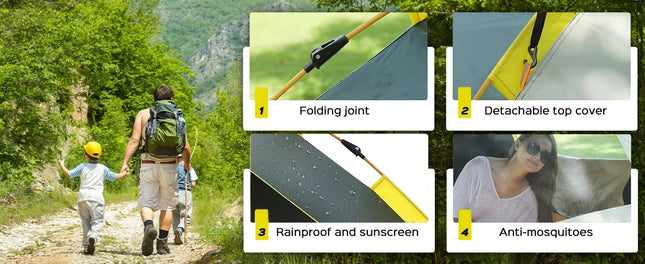 3-4 People Folding Tents, Automatically Opening Camping Tents, Portable Travel Tents, Suitable For Camping And Hiking