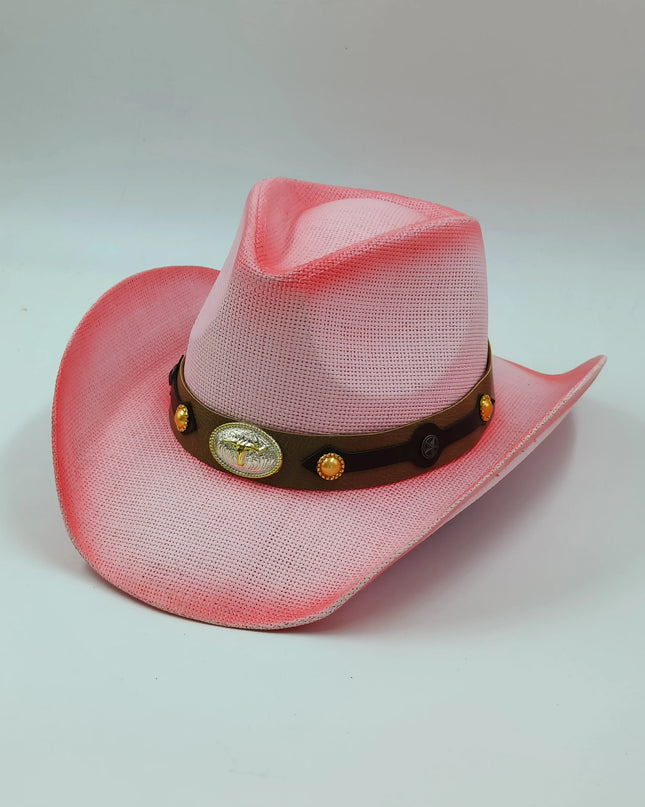 Hand-painted Western Cowboy hat Bronze green hat for men women Large Brim stiff straw hat summer sombrero vaquero hombreковбойс