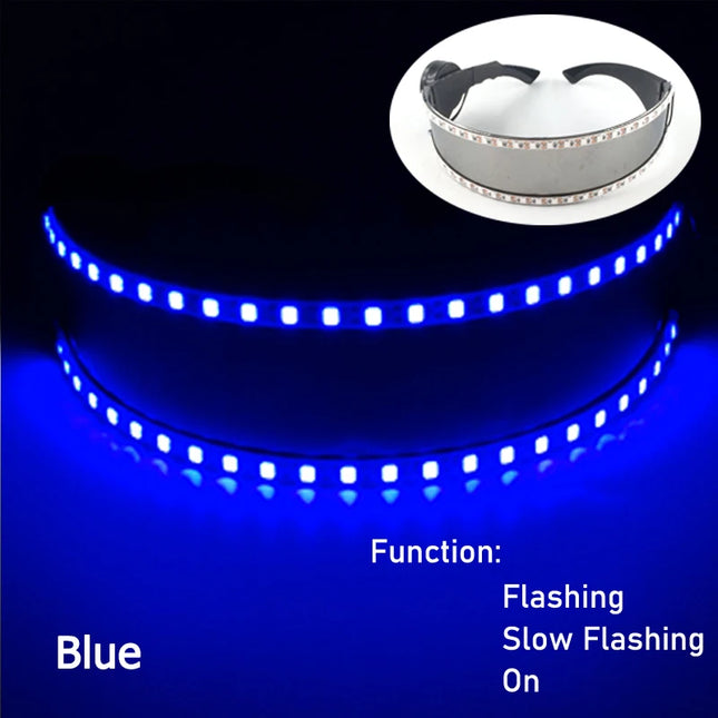 1Set Luminous Glasses Remote Control LED Glasses With Gloves Men Women Party Performence Props Glowing Glasses Festival Supplies
