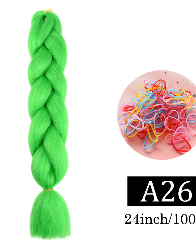 24 Inch Jumbo Braids Extensions Synthetic Braiding Hair Afro Ombre Color kanekalon Hair for Children Braid