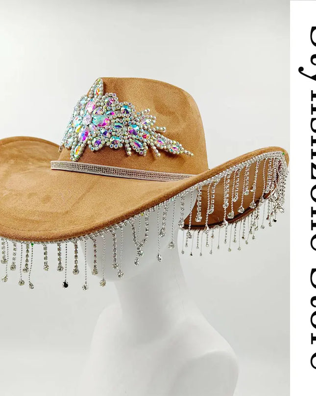 Suede Western Cowboy Hat Men and Women Retro Gentleman Cowboy Hat New Accessories Straw Hat Hombre Suede Big Brim Hat