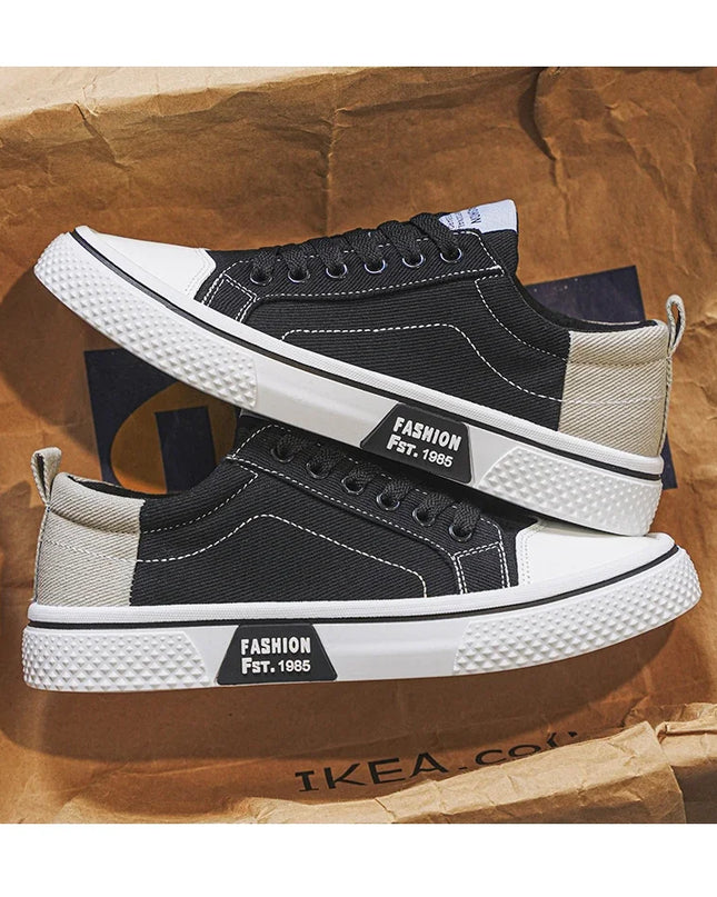 2025 Men's Canvas Shoes Outdoor Fashion Skateboard Shoes for Men Comfor Non-Slip Casual Sneakers Breathable Men Walking Shoes