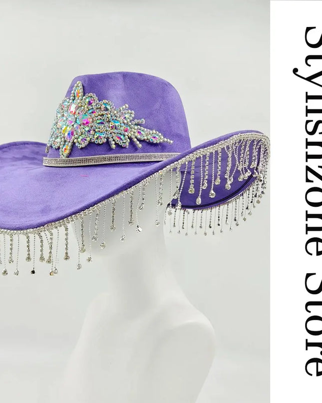 Suede Western Cowboy Hat Men and Women Retro Gentleman Cowboy Hat New Accessories Straw Hat Hombre Suede Big Brim Hat