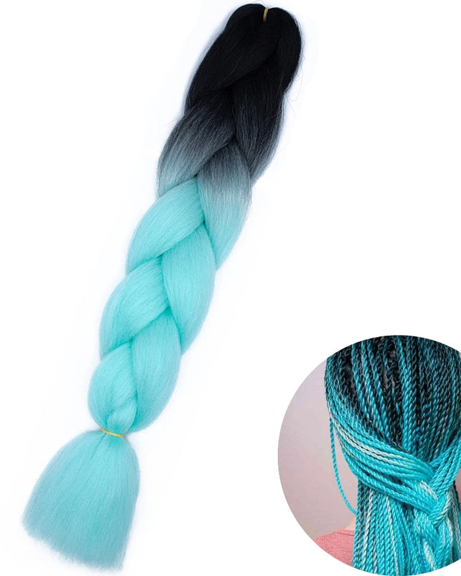 24" Synthetic Yaki Braids Hair kanekalon Ombre Braiding Hair Jumbo Braid Hair Extension For Women Hundreds of colors DIY Hair